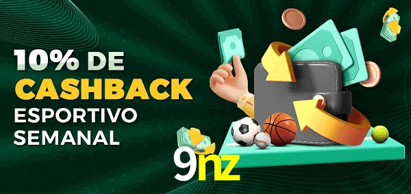 10% de bônus de cashback na 9nz